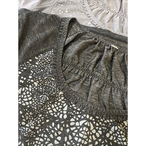 3 Lululemon RUN Wild Short Sleeve Tech Tees reflective Blush/Gray/Dark Gray Sz6 - Picture 3 of 9
